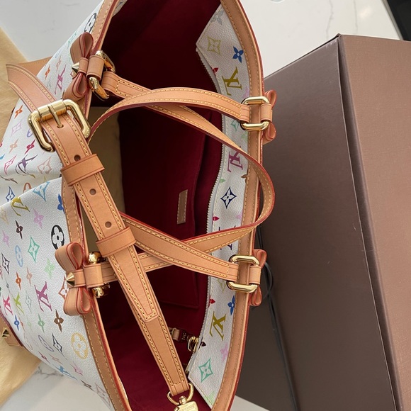 Louis Vuitton White Monogram Multicolore Sharleen GM Bag. - Picture 5 of 16